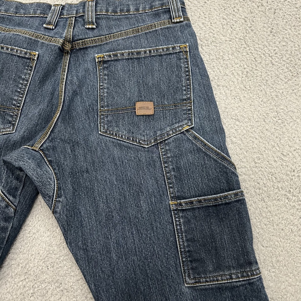 Levis Jeans Mens 33x32 Blue Denim Signature Carpenter Cotton Work Wear Adult